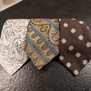 Lot of (3) Wemlon by Wembley neck ties - Vintage 1970s